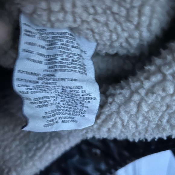 Levi's Brown Faux Leather & Sherpa Fleece Bomber Aviator Jacket Men's size L - Picture 4 of 8